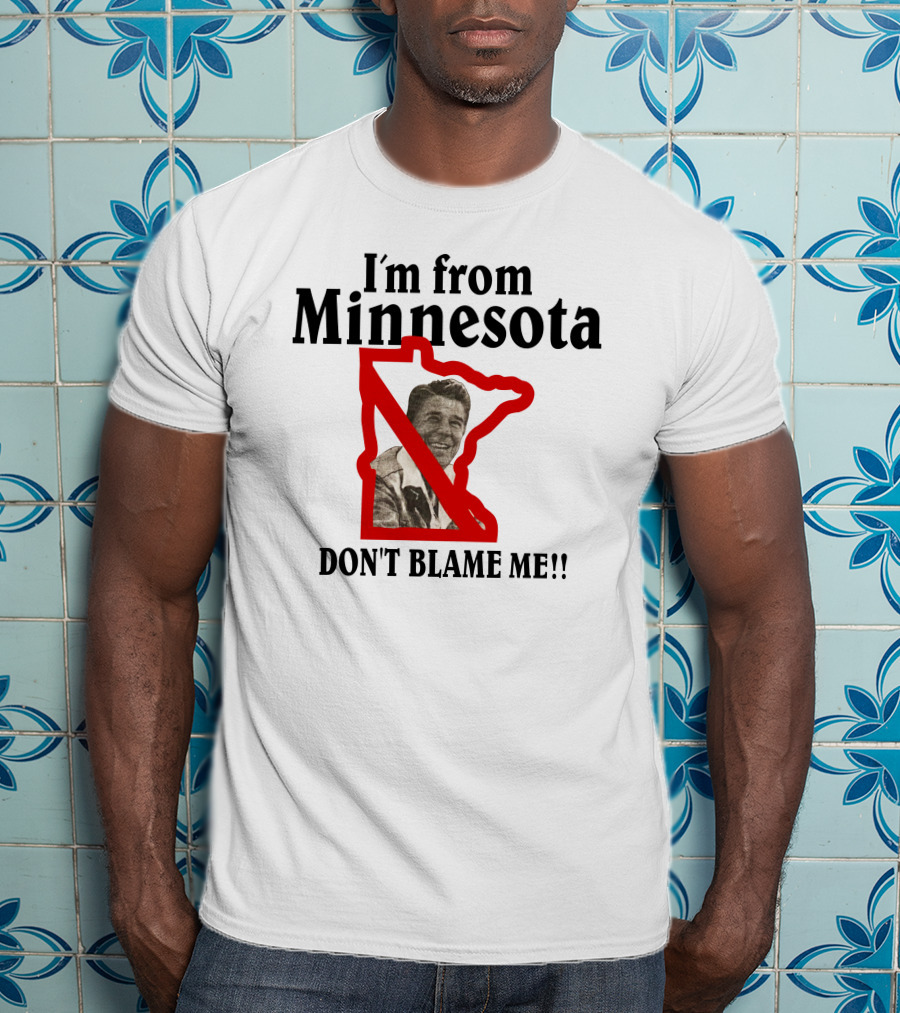 5Starvintage I'm From Minnesota Don't Blame Me Map Outline T-Shirt
