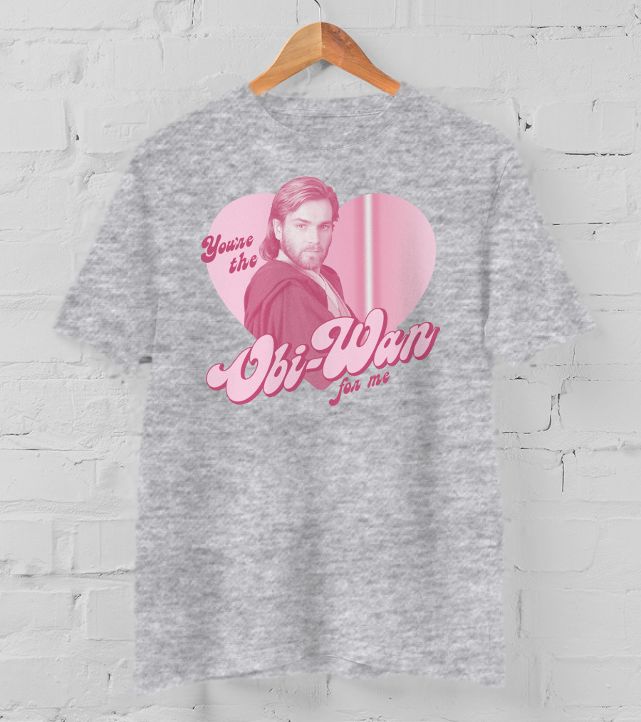 Star Wars Valentine's Day You're The Obi-Wan For Me Pink Heart T-Shirt