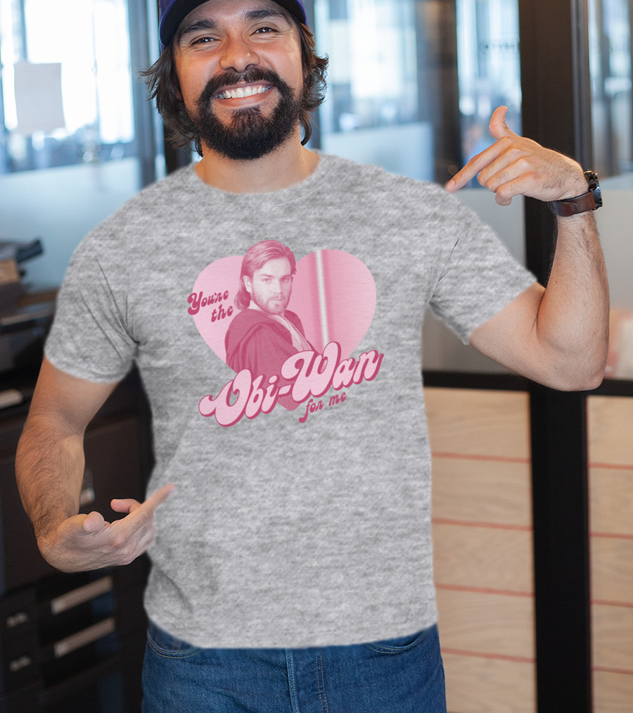 Star Wars Valentine's Day You're The Obi-Wan For Me Pink Heart T-Shirt