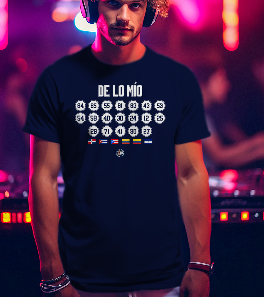 Jomboy Media Merch Joez Mcfly De Lo Mio Numbered Flag Collection T-Shirt