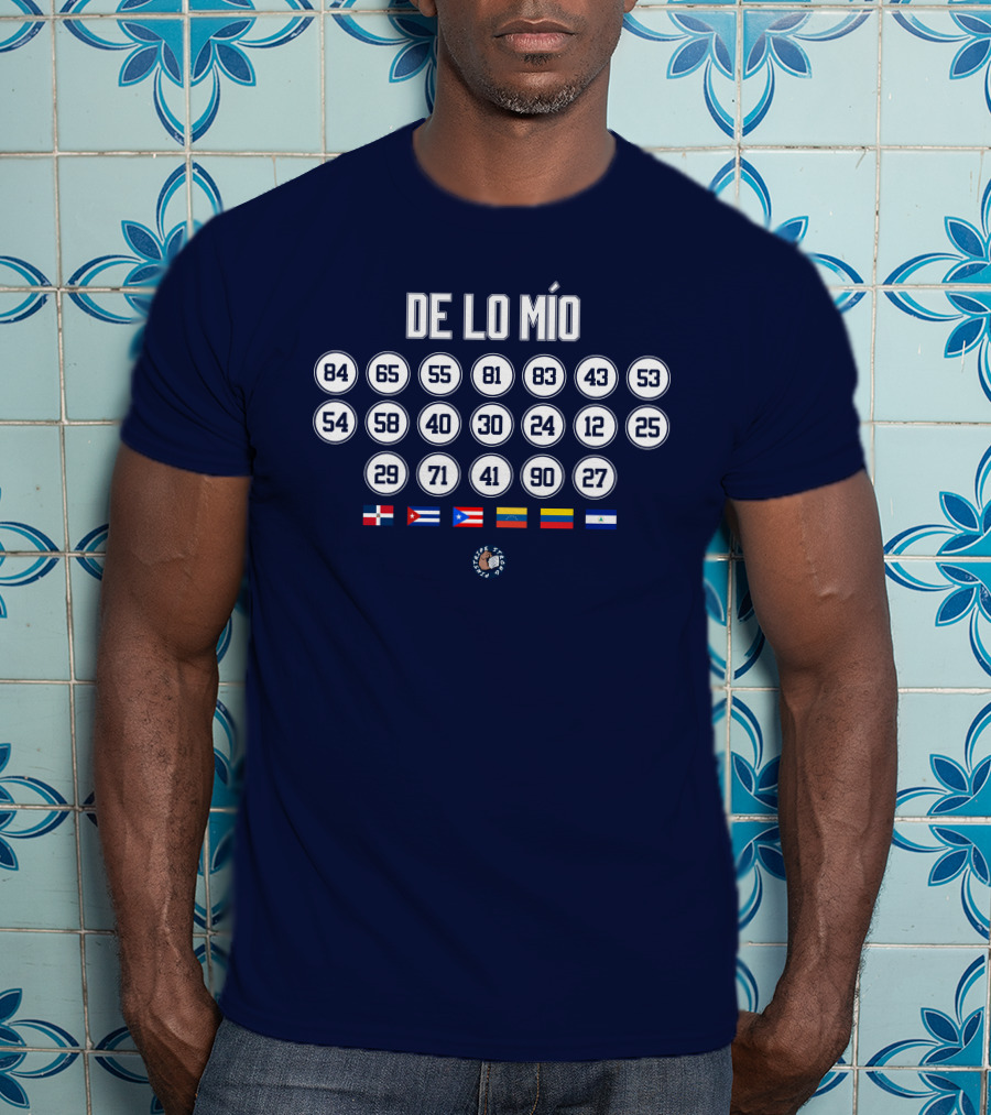 Jomboy Media Merch Joez Mcfly De Lo Mio Numbered Flag Collection T-Shirt