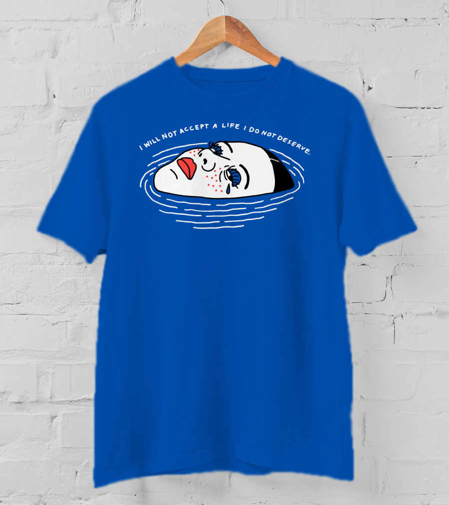 Mia Goth I Will Not Accept A Life I Do Not Deserve Floating Face T-Shirt