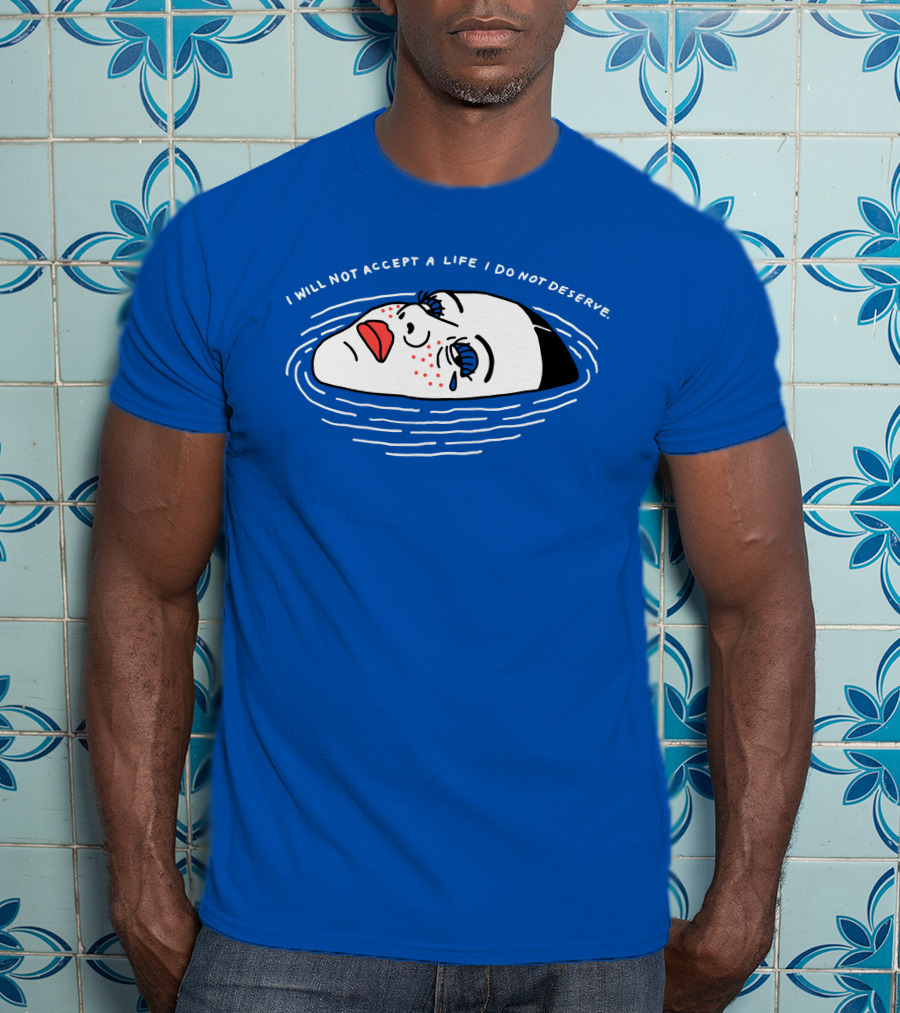 Mia Goth I Will Not Accept A Life I Do Not Deserve Floating Face T-Shirt