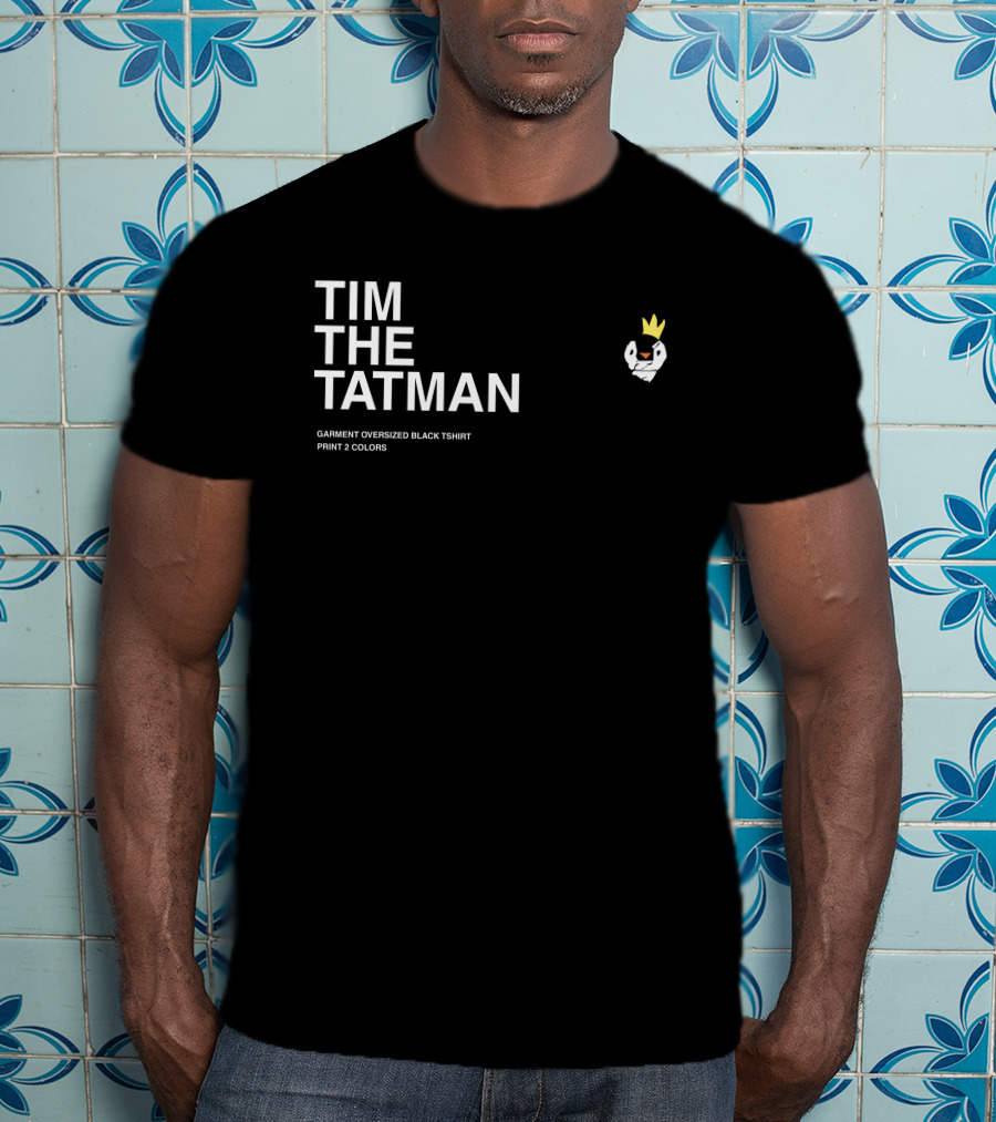 Timthetatman Garment Oversized Black Tshirt Print 2 Colors T-Shirt
