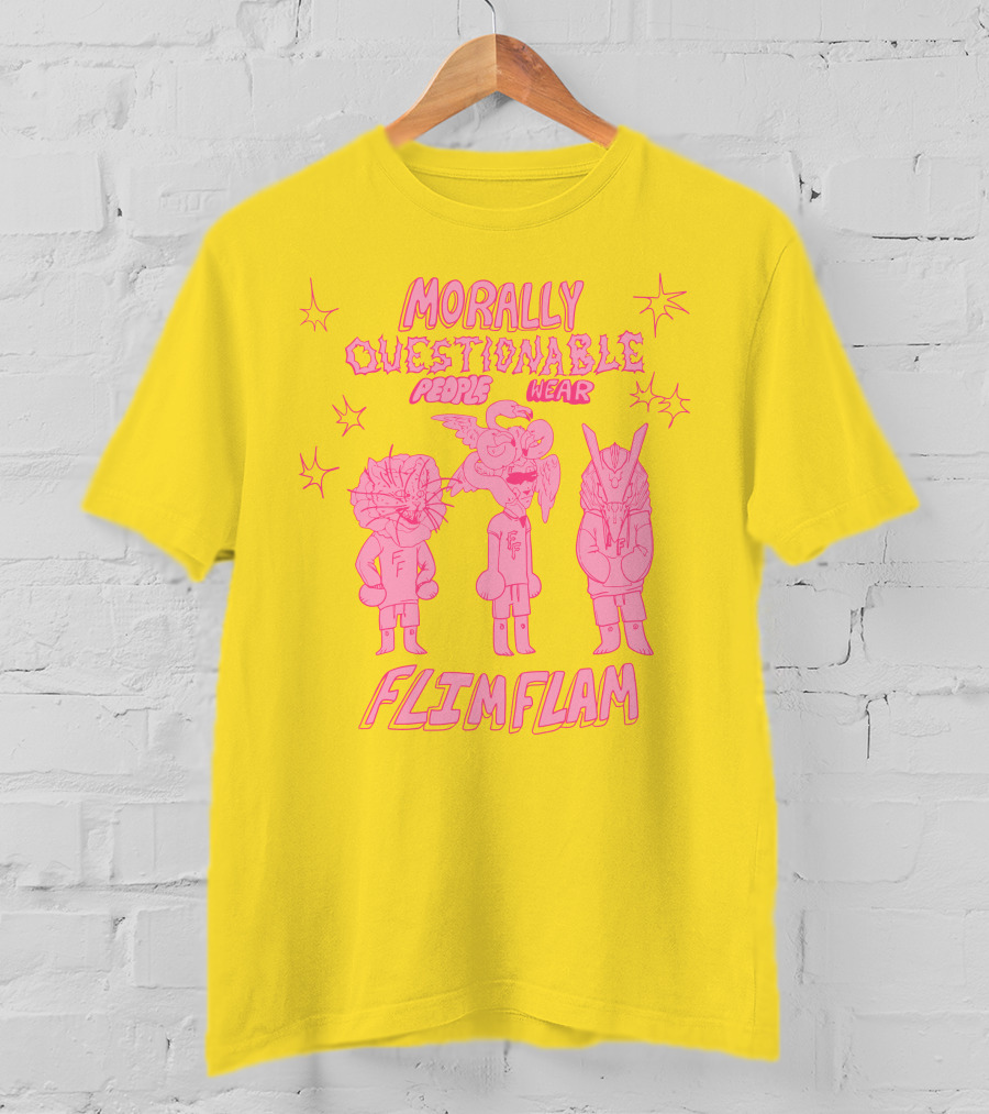 Morally Questionable People Wear Flimflam Albertsstuff T-Shirt