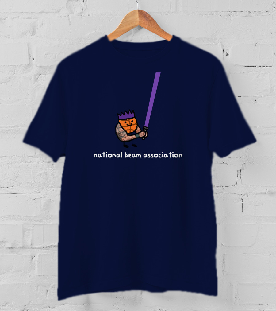 National Beam Association Basketball Warrior With Purple Beam T-Shirt