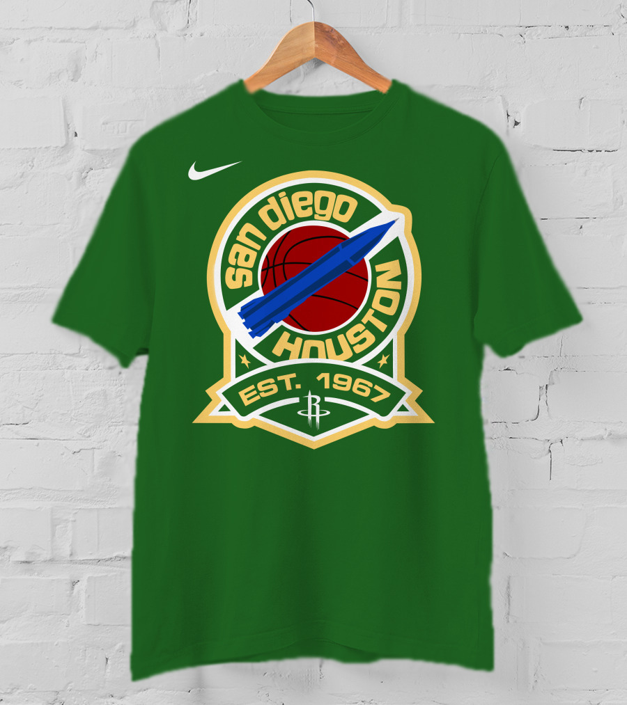 San Diego Houston Basketball Rocket Est 1967 T-Shirt