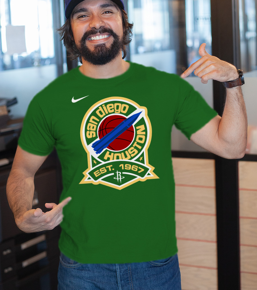 San Diego Houston Basketball Rocket Est 1967 T-Shirt