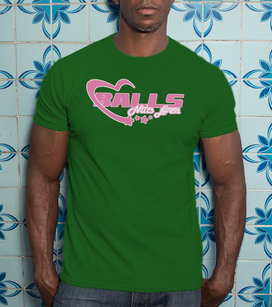 Balls Nuts Even Lucca International Pink Stars T-Shirt