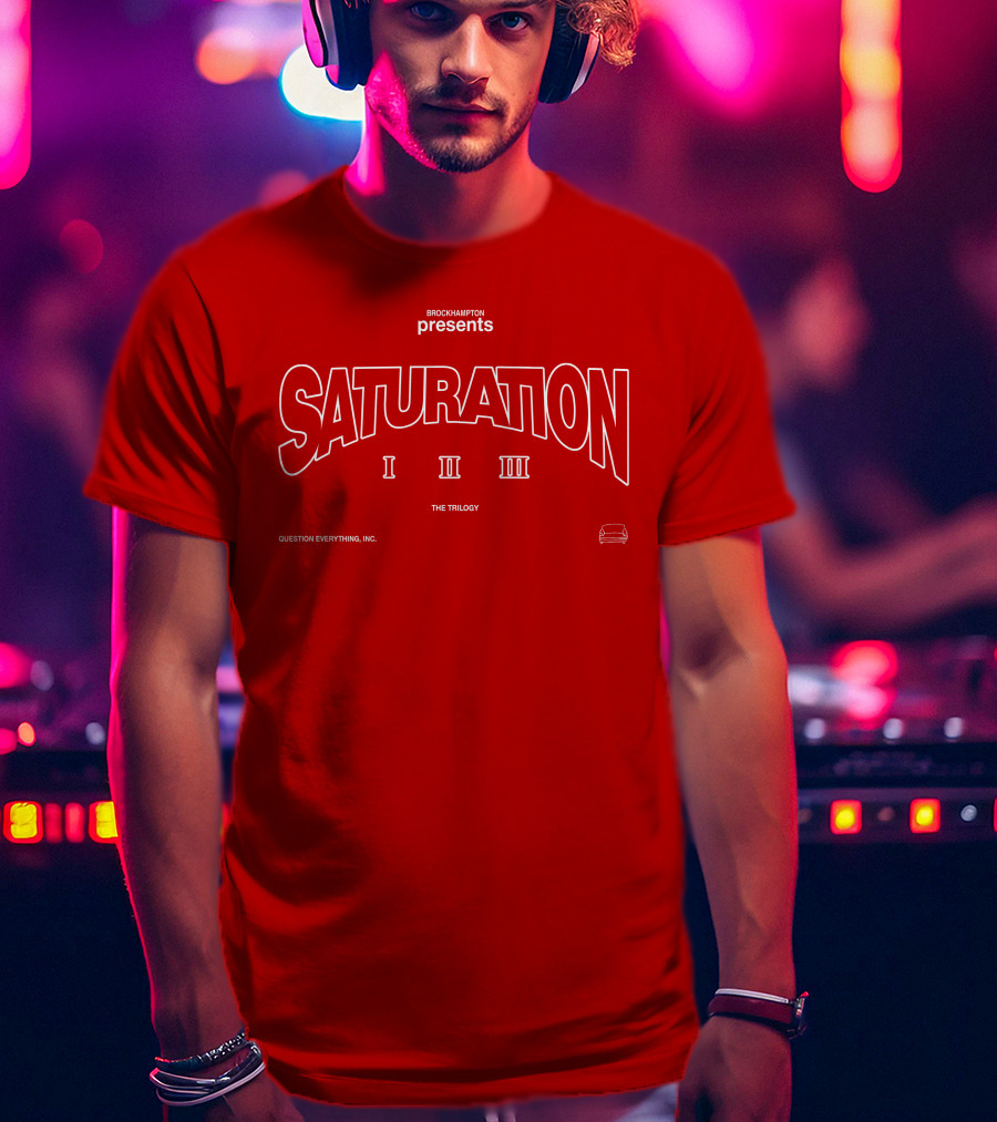 BROCKHAMPTON Presents SATURATION I II III The Trilogy Question Everything, Inc T-Shirt