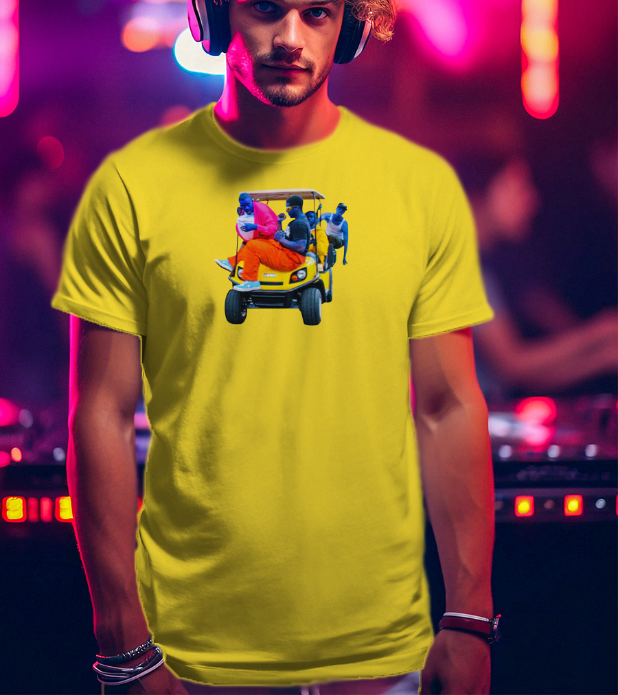 Brckhmptn Merch Brockhampton Star Blue People Yellow Golf Cart T-Shirt