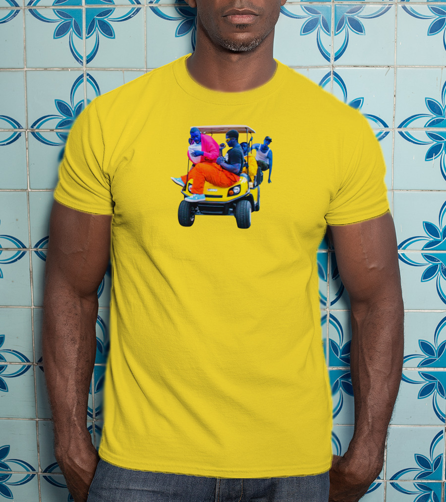 Brckhmptn Merch Brockhampton Star Blue People Yellow Golf Cart T-Shirt