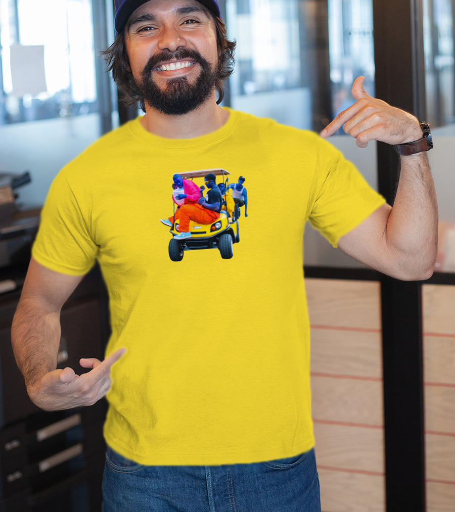 Brckhmptn Merch Brockhampton Star Blue People Yellow Golf Cart T-Shirt