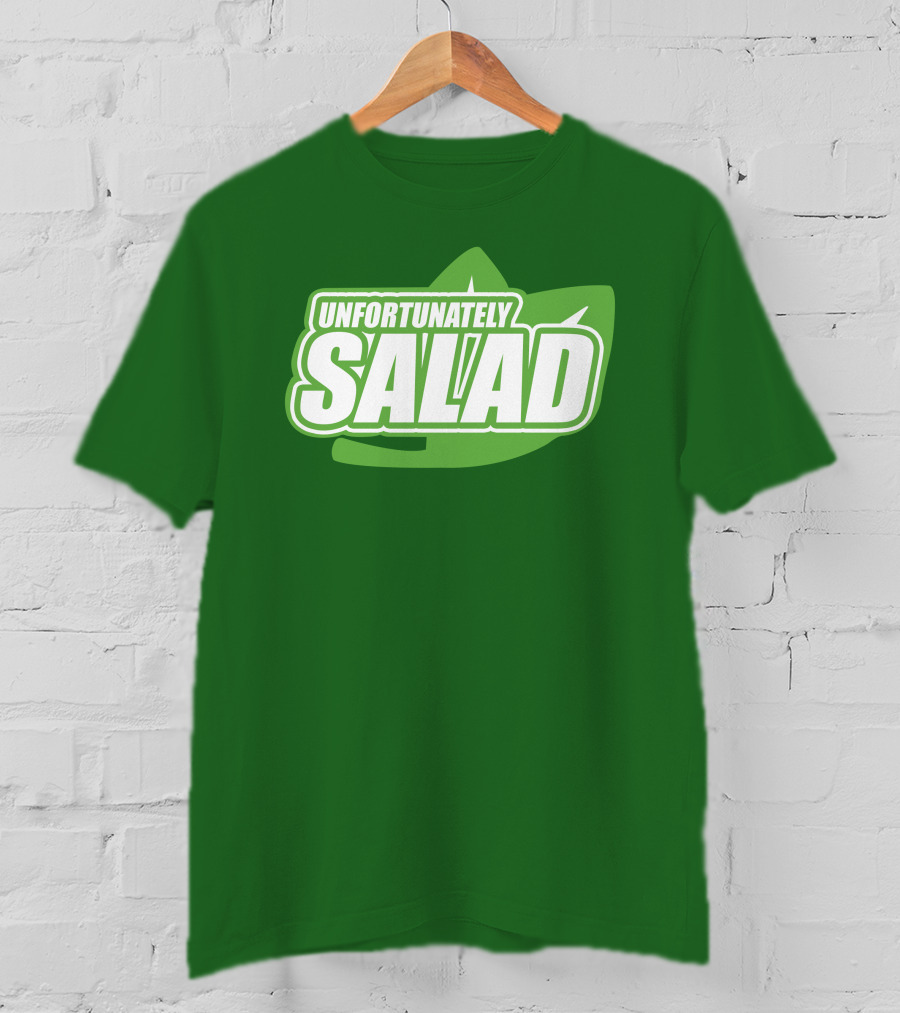 Unfortunately Salad Leaf Logo Mockup T-Shirt