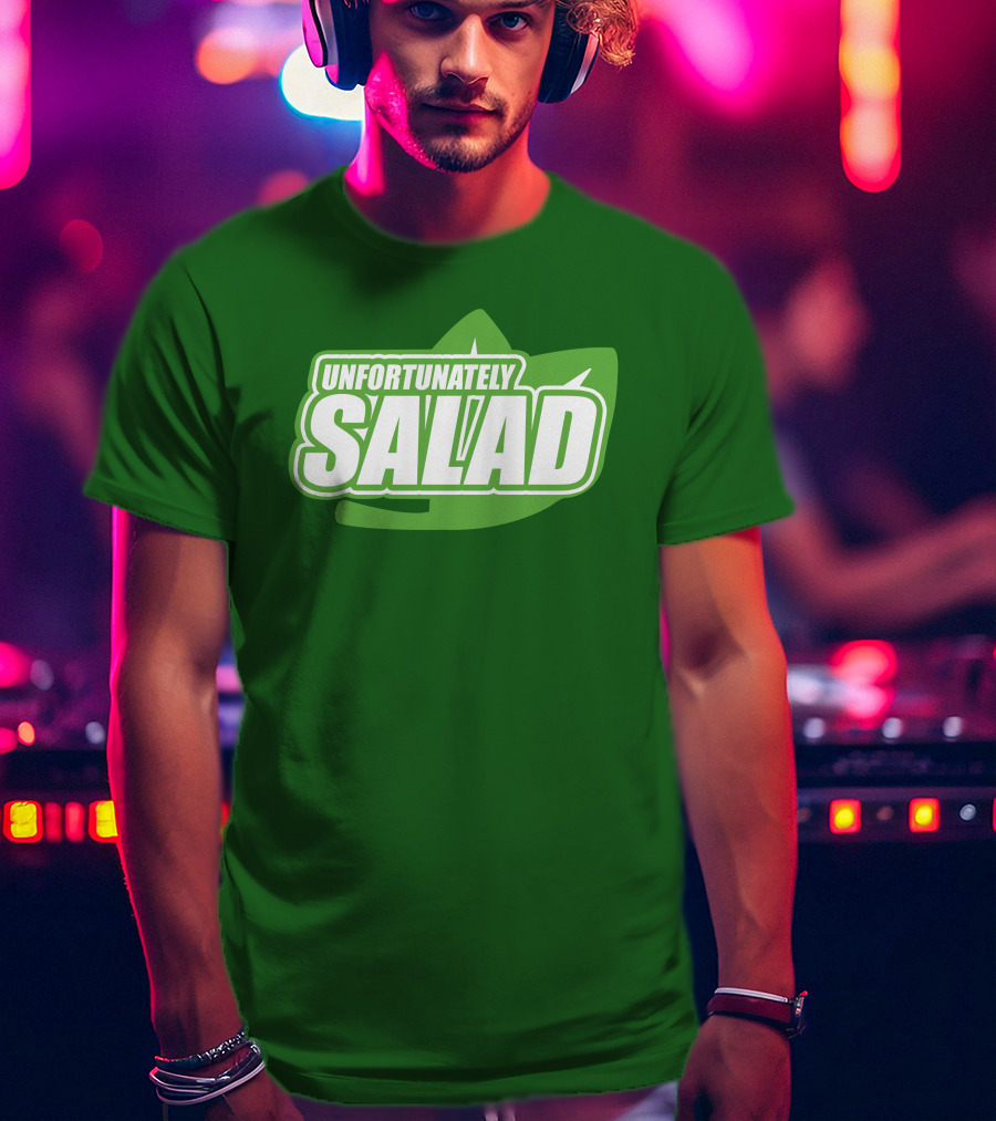 Unfortunately Salad Leaf Logo Mockup T-Shirt