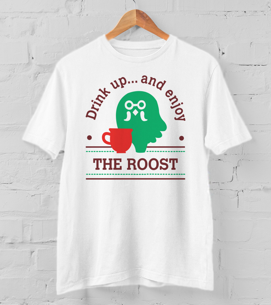 Drink Up And Enjoy The Roost Acpocketnews Owl With Coffee Cup T-Shirt