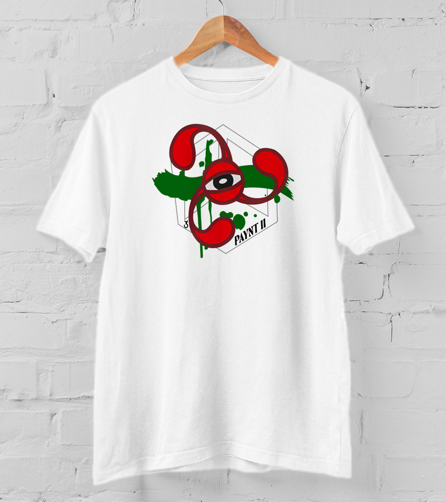 Zaynmalik Paynt Ii Eye Symbol Green Splatter T-Shirt