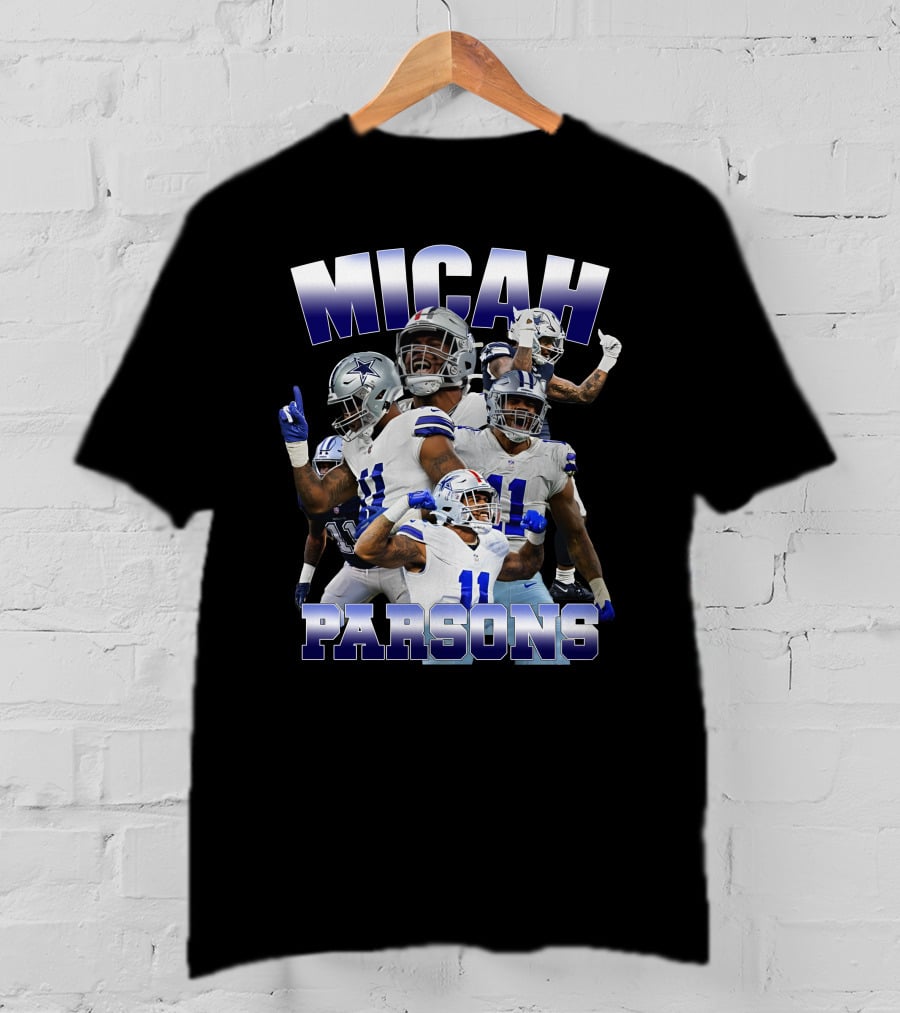 Micah Parsons Dallas Cowboys Football Athlete Montage T-Shirt