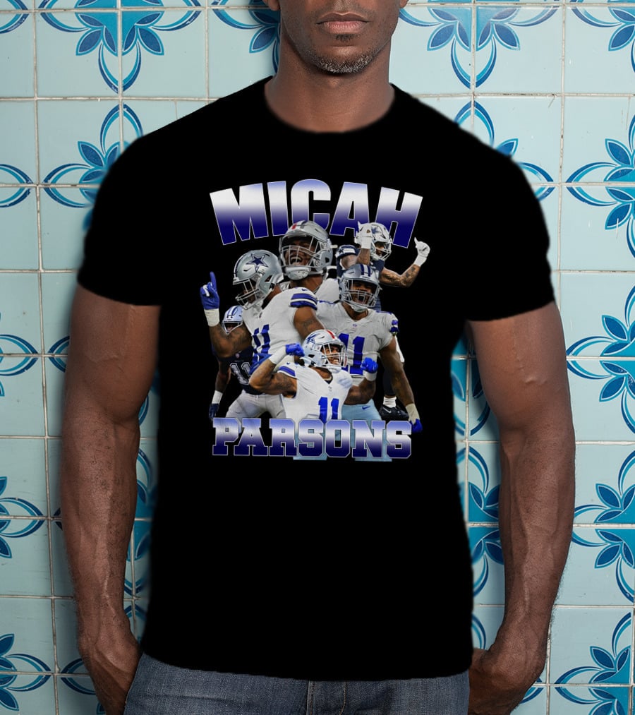 Micah Parsons Dallas Cowboys Football Athlete Montage T-Shirt