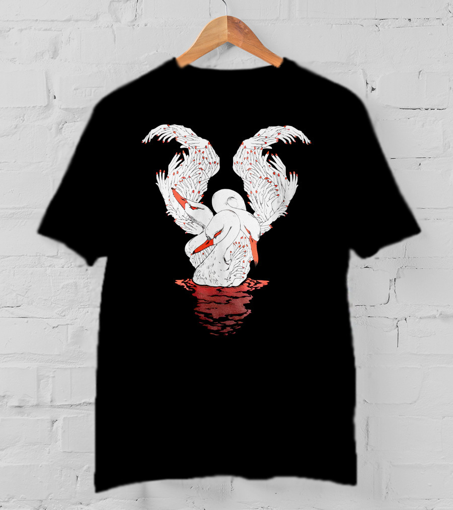 39Daph Swan Illustration White T-Shirt