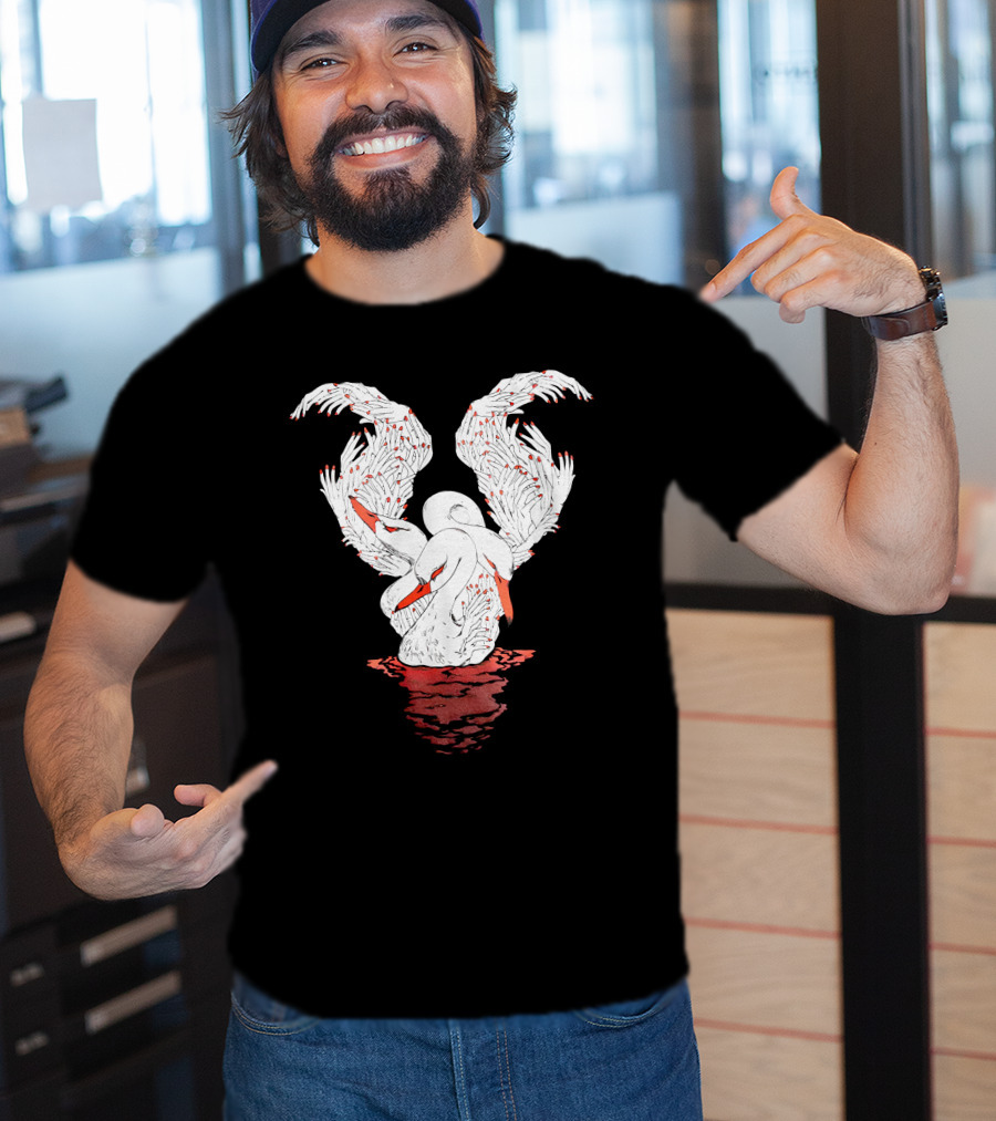 39Daph Swan Illustration White T-Shirt