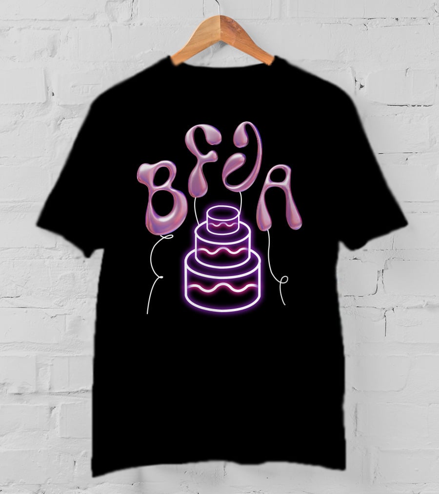 Lydia Chlamydia Bfja Birthday Party Cake Neon Balloon T-Shirt