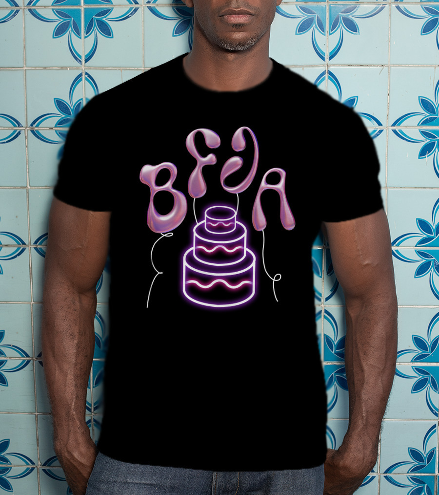Lydia Chlamydia Bfja Birthday Party Cake Neon Balloon T-Shirt