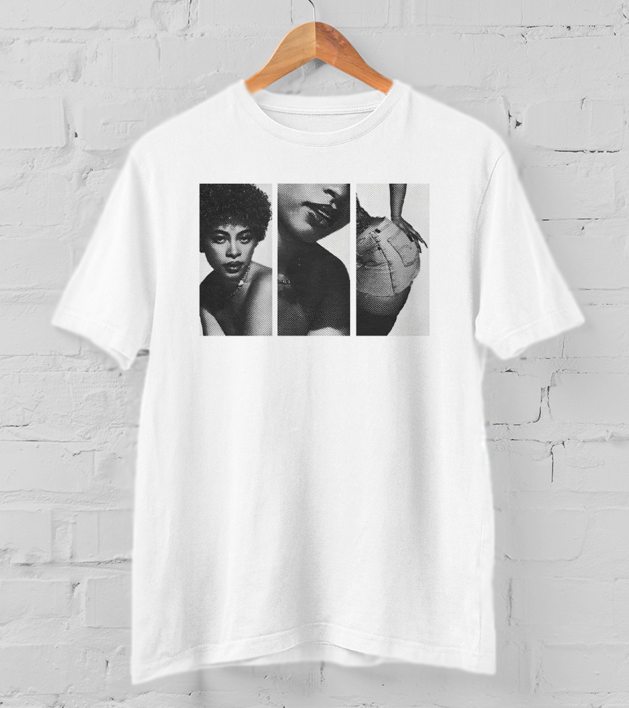 Ice Spices Shop Black And White Photo Triptych T-Shirt