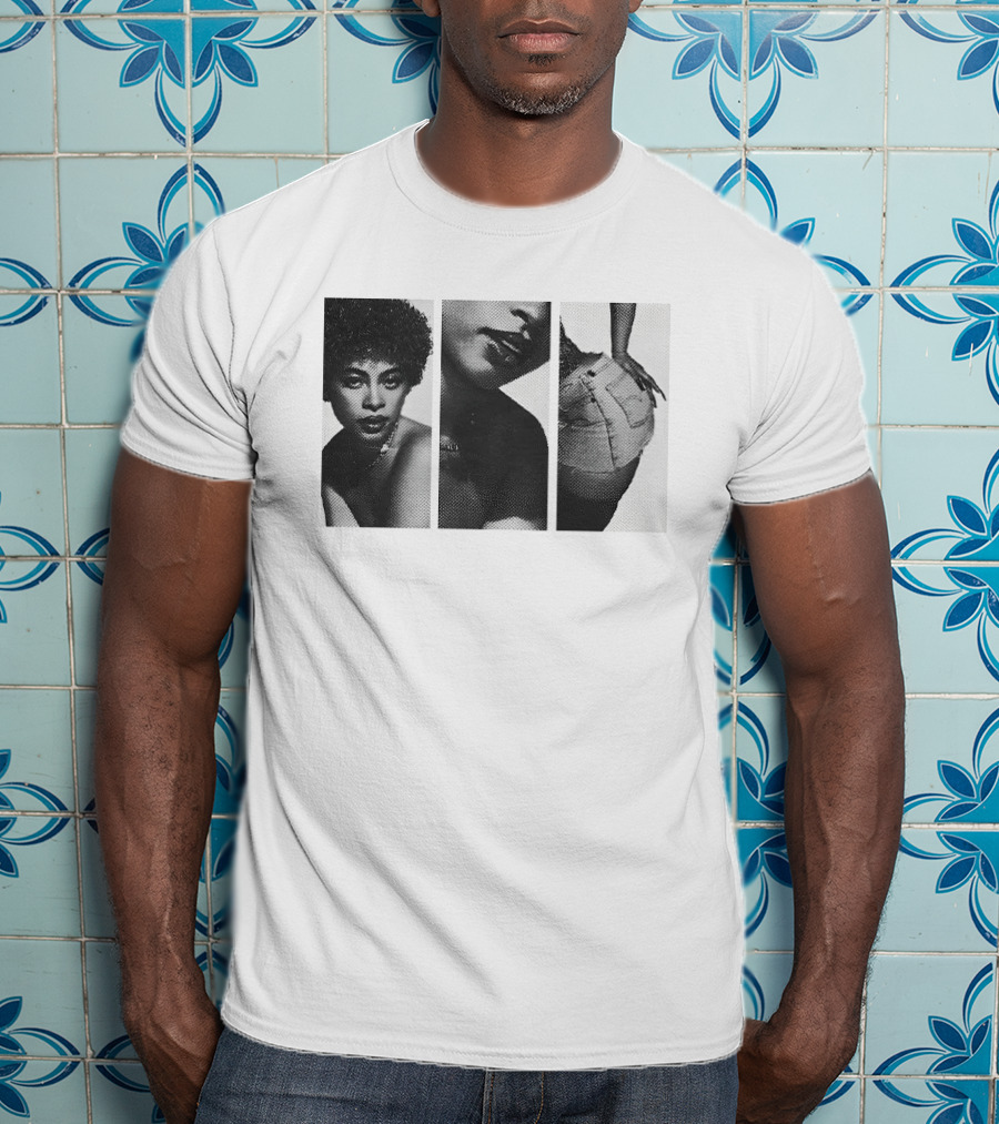 Ice Spices Shop Black And White Photo Triptych T-Shirt