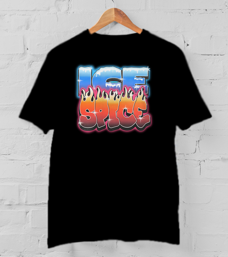 ICE SPICE Flame And Ice Contrast T-Shirt