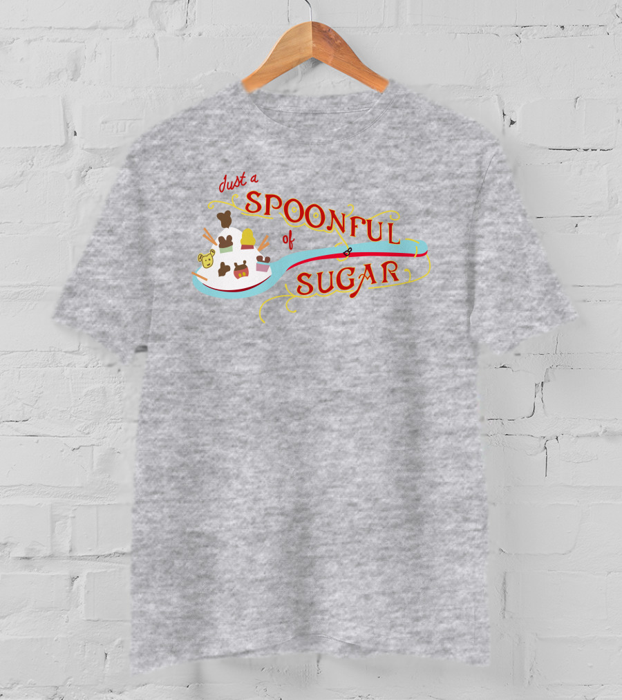 Just A Spoonful Of Sugar Disney Mary Poppins Style Icons T-Shirt
