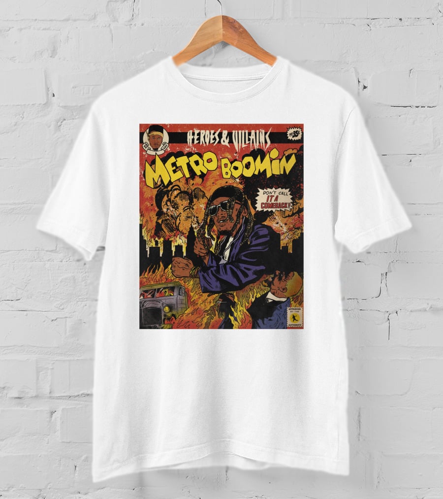 Heroes And Villains Metro Boomin Don't Call It A Comeback Comic T-Shirt
