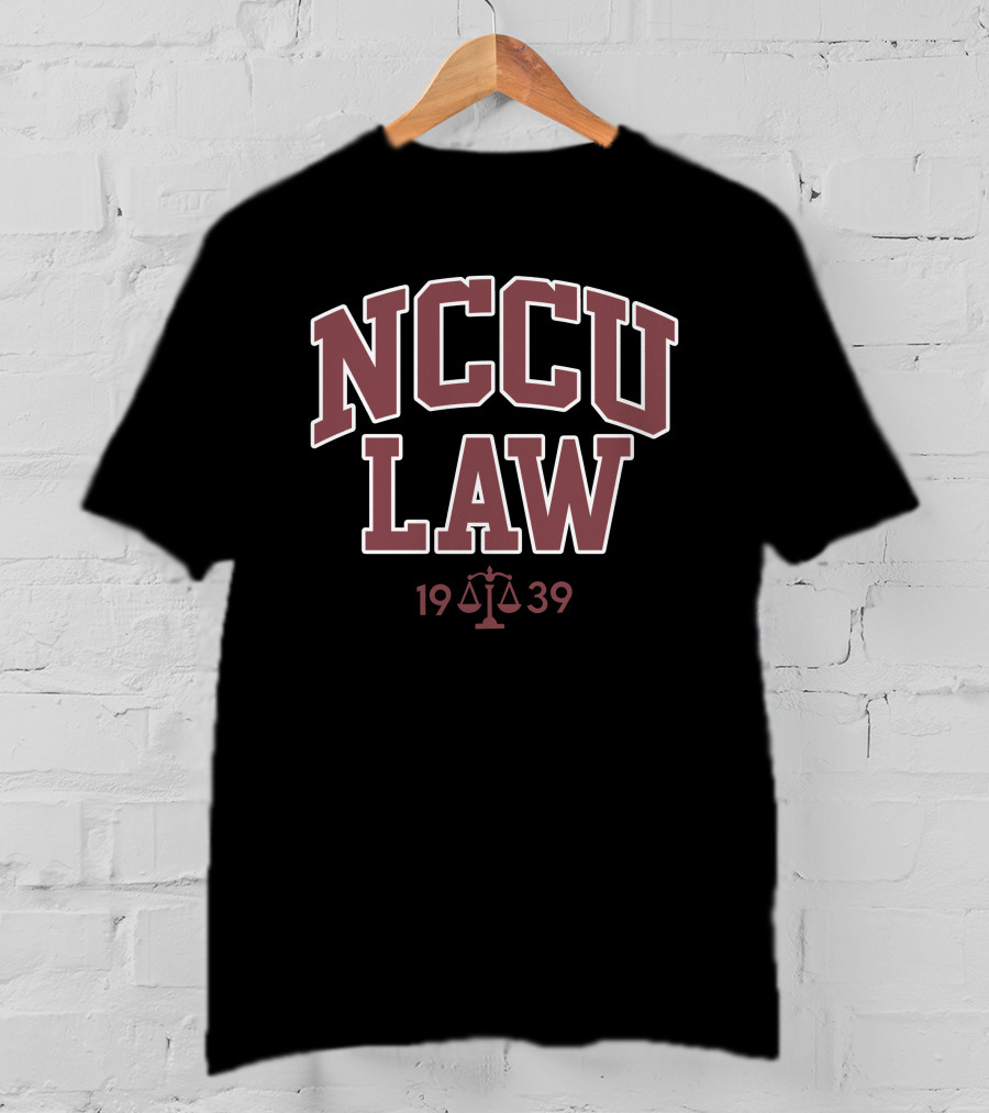 Hbcuthrowbacks NCCU Law 19 39 Scales Of Justice Retro T-Shirt