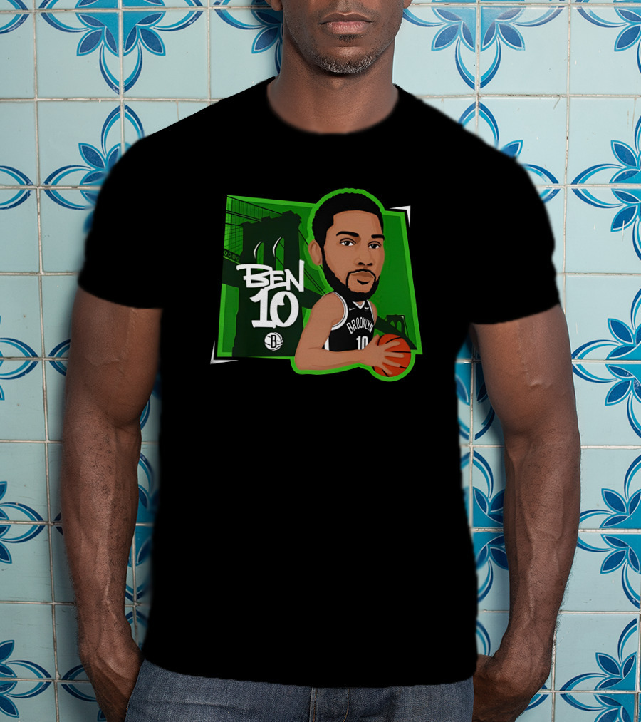 Nbacentral Ben Simmons Ben 10 Brooklyn Nets Cartoon Basketball T-Shirt
