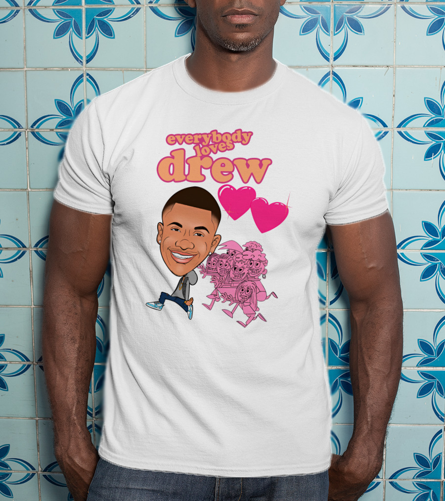 Tdashrich Tequan Richmond Everybody Loves Drew Hearts Cartoon Characters T-Shirt