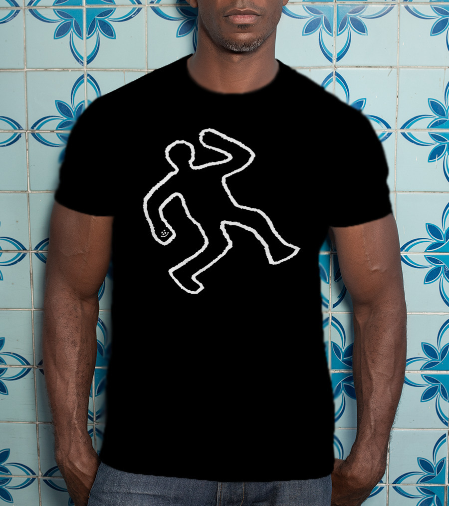 Patient Zero Ericdoa Crime Scene Chalk Outline T-Shirt