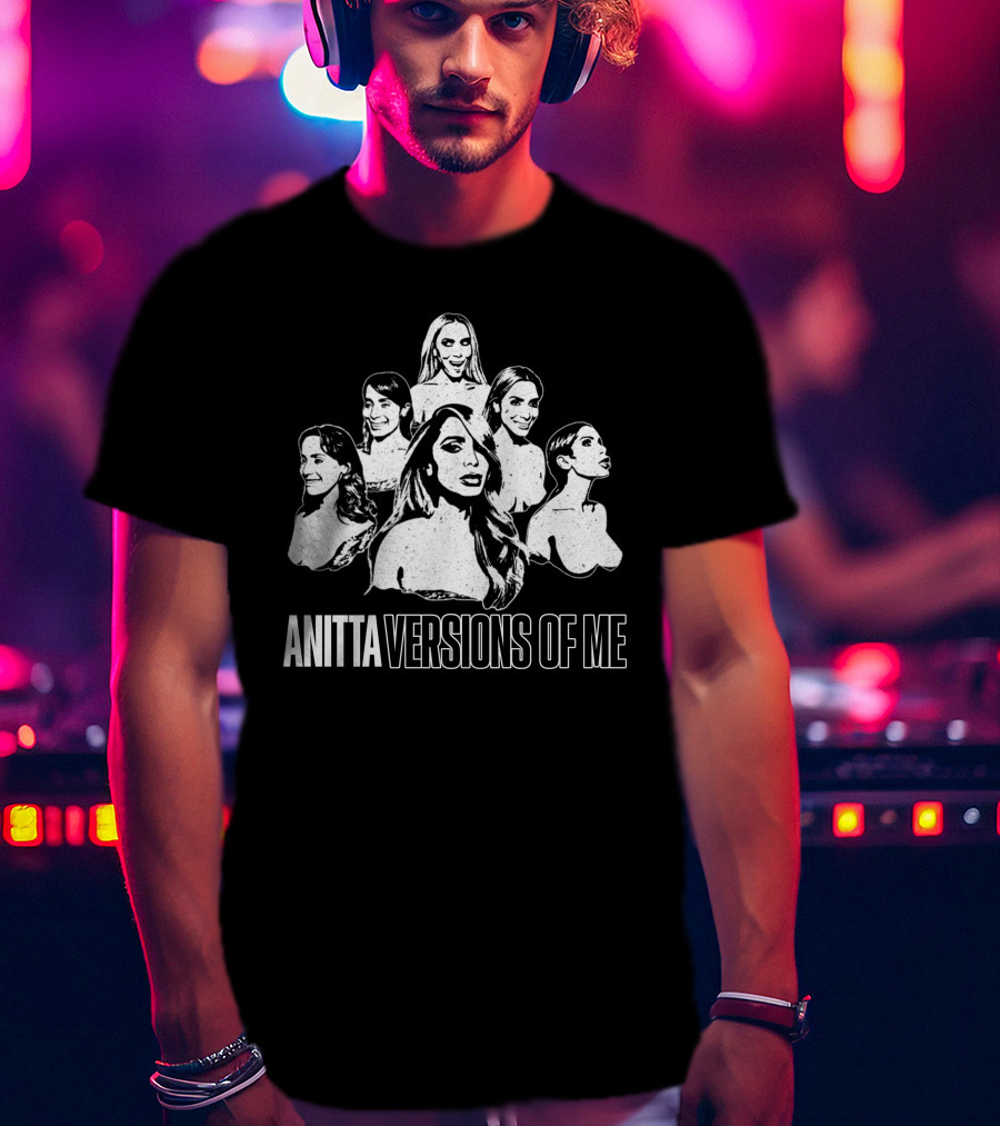Anitta Versions Of Me Monochrome Fan Account T-Shirt