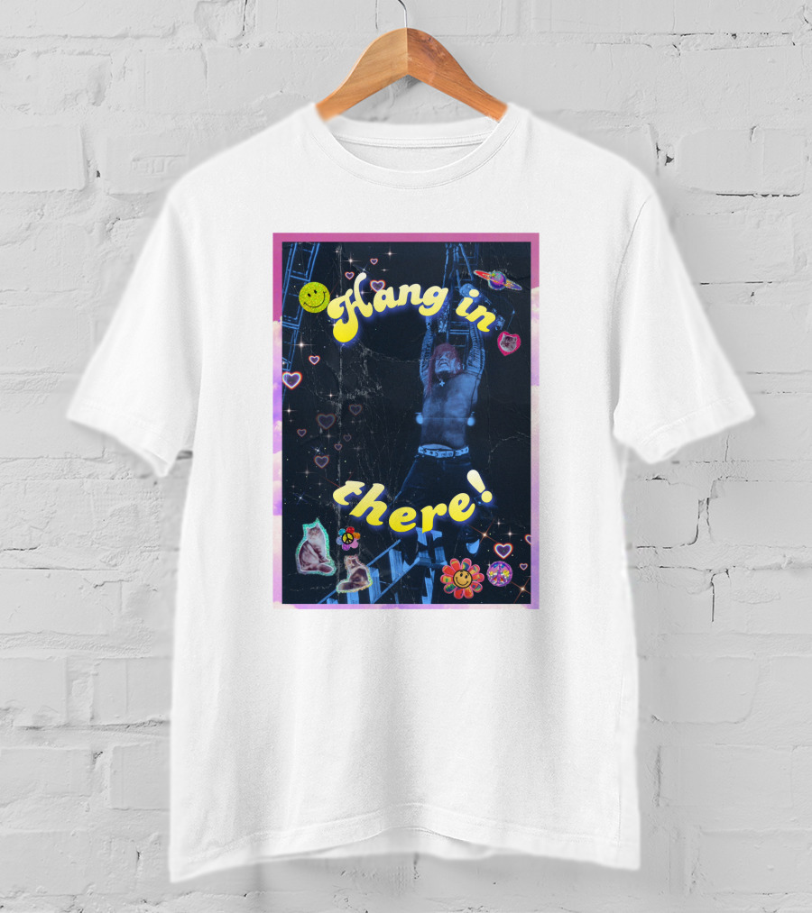 Bruiserbrogan Jeff Hardy Hang In There With Hearts And Smiley Faces T-Shirt