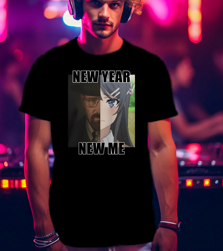 New Year New Me Walter White Anime Crossover T-Shirt