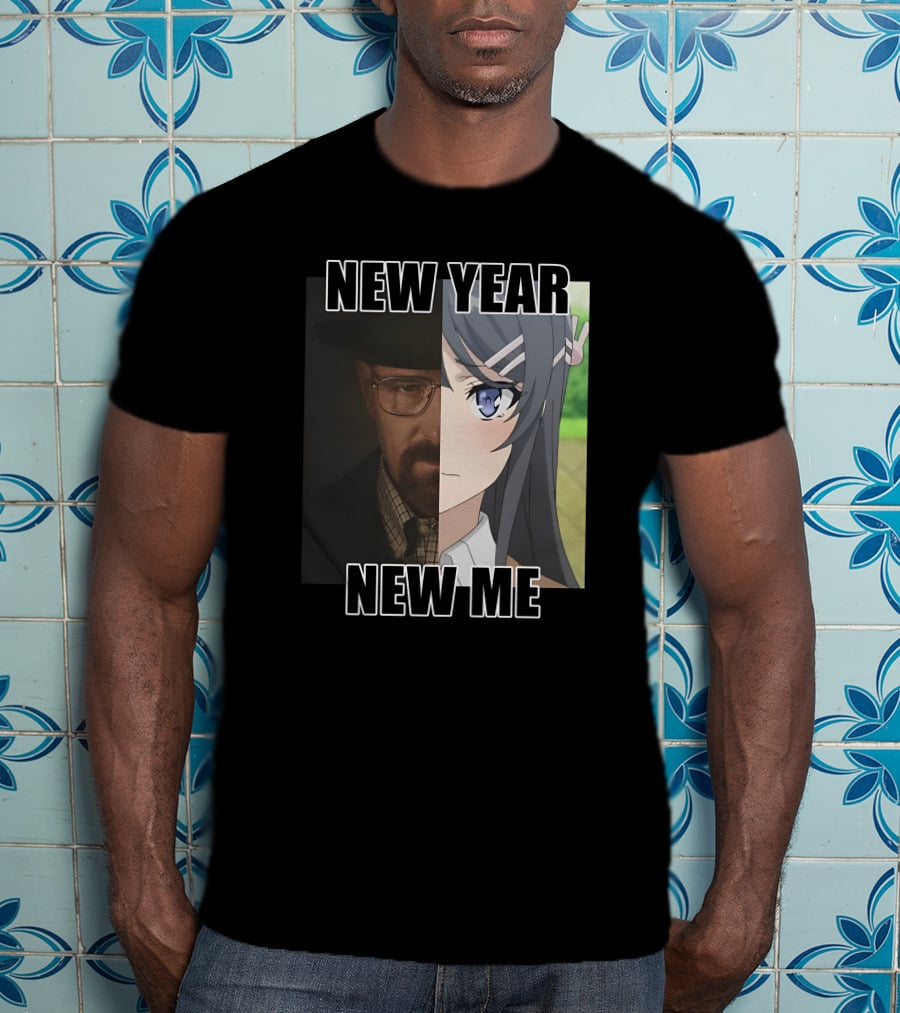 New Year New Me Walter White Anime Crossover T-Shirt
