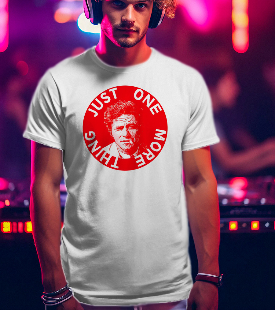 Just One More Thing Mysterious Bookshop Peter Falk T-Shirt