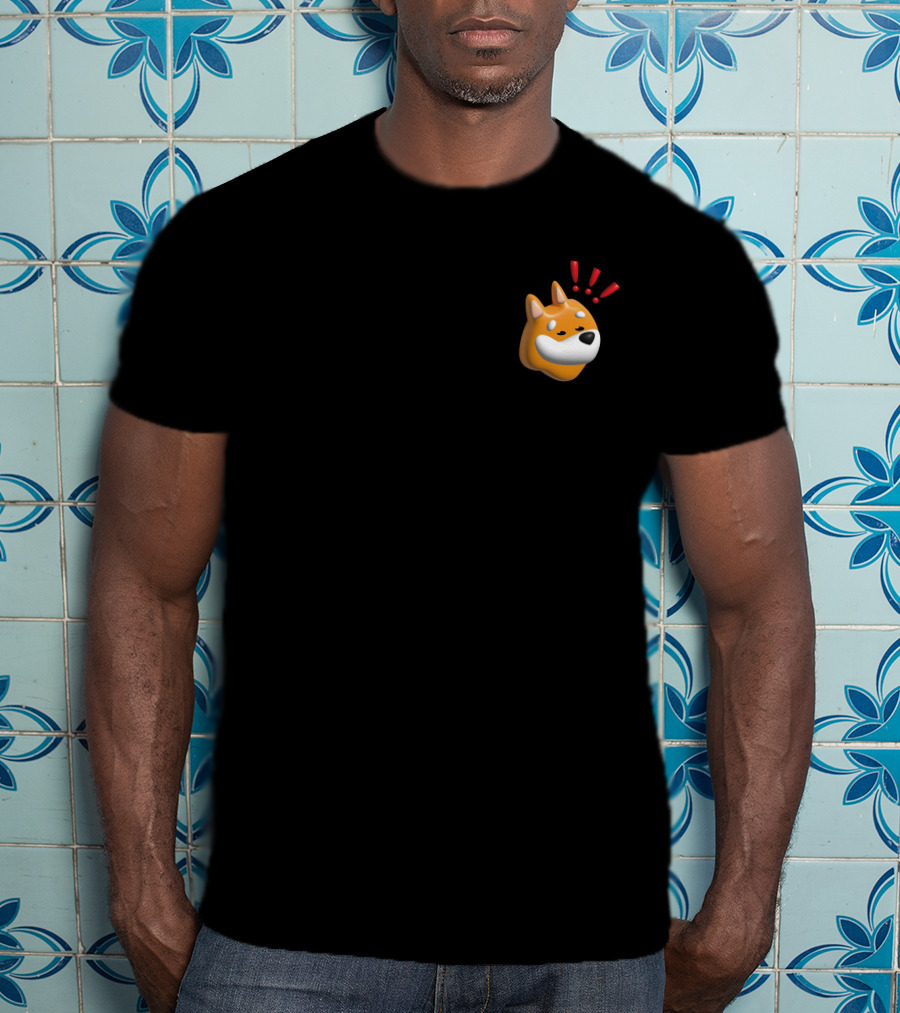Mediagiraffes $Bonk Emoji Dog With Exclamation Marks T-Shirt