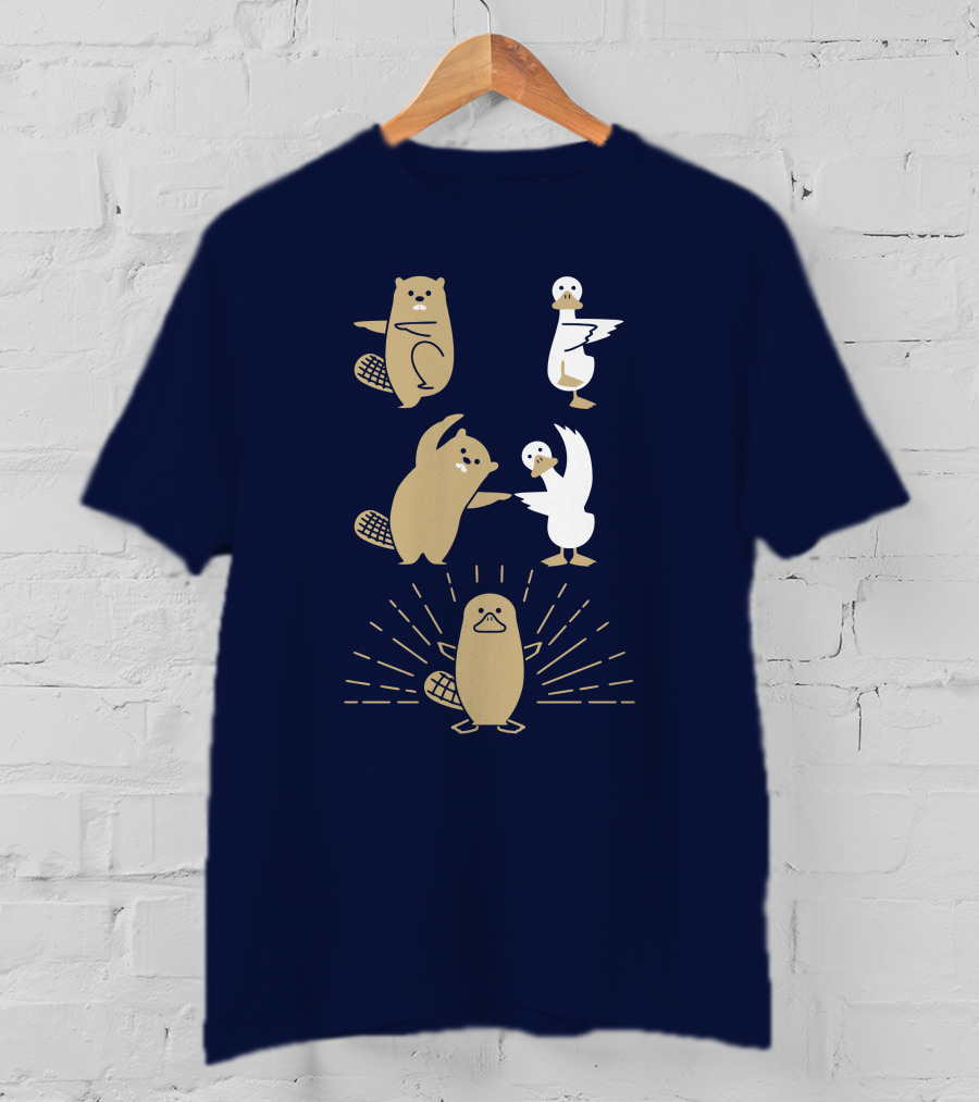 Robin Lopez Platypus Evolution Duck Beaver Dance T-Shirt