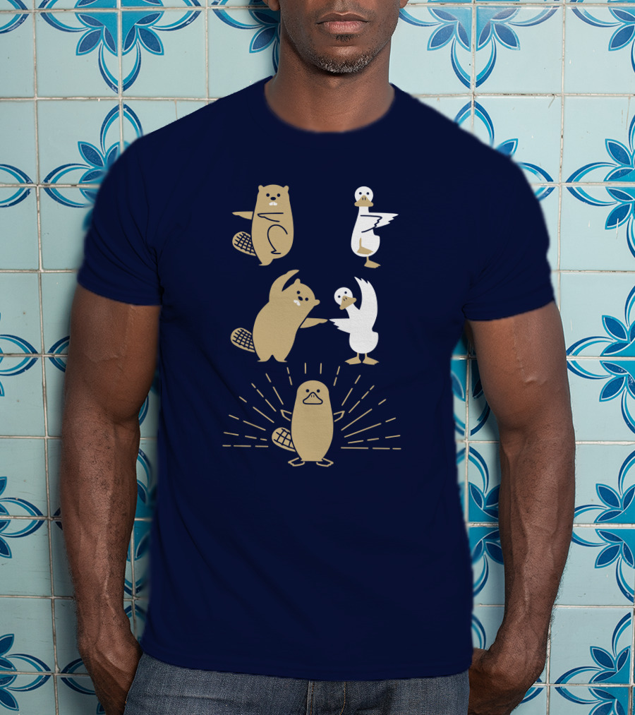 Robin Lopez Platypus Evolution Duck Beaver Dance T-Shirt