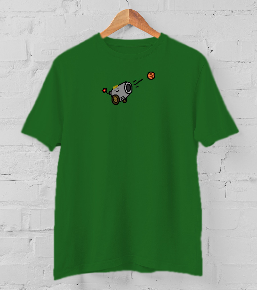 Nba Paint Lauri Mar Cannon Basketball Shot 23 Green T-Shirt