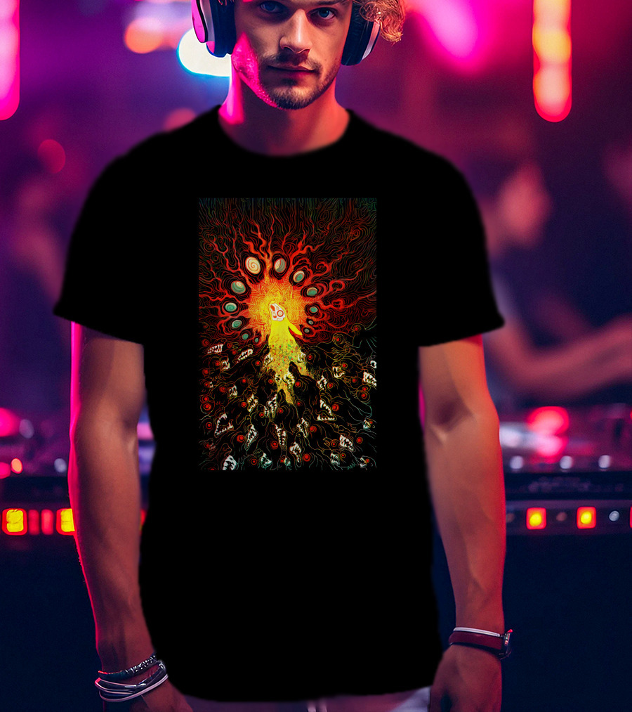 Prince With A Thousand Enemies Psychedelic Creature Amidst Vibrant Swirling Chaos T-Shirt