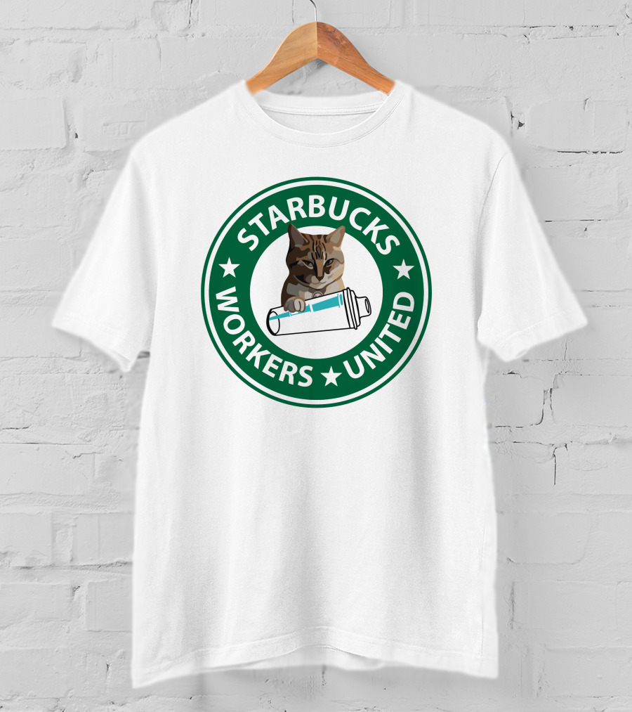 STARBUCKS WORKERS UNITED Cat T-Shirt