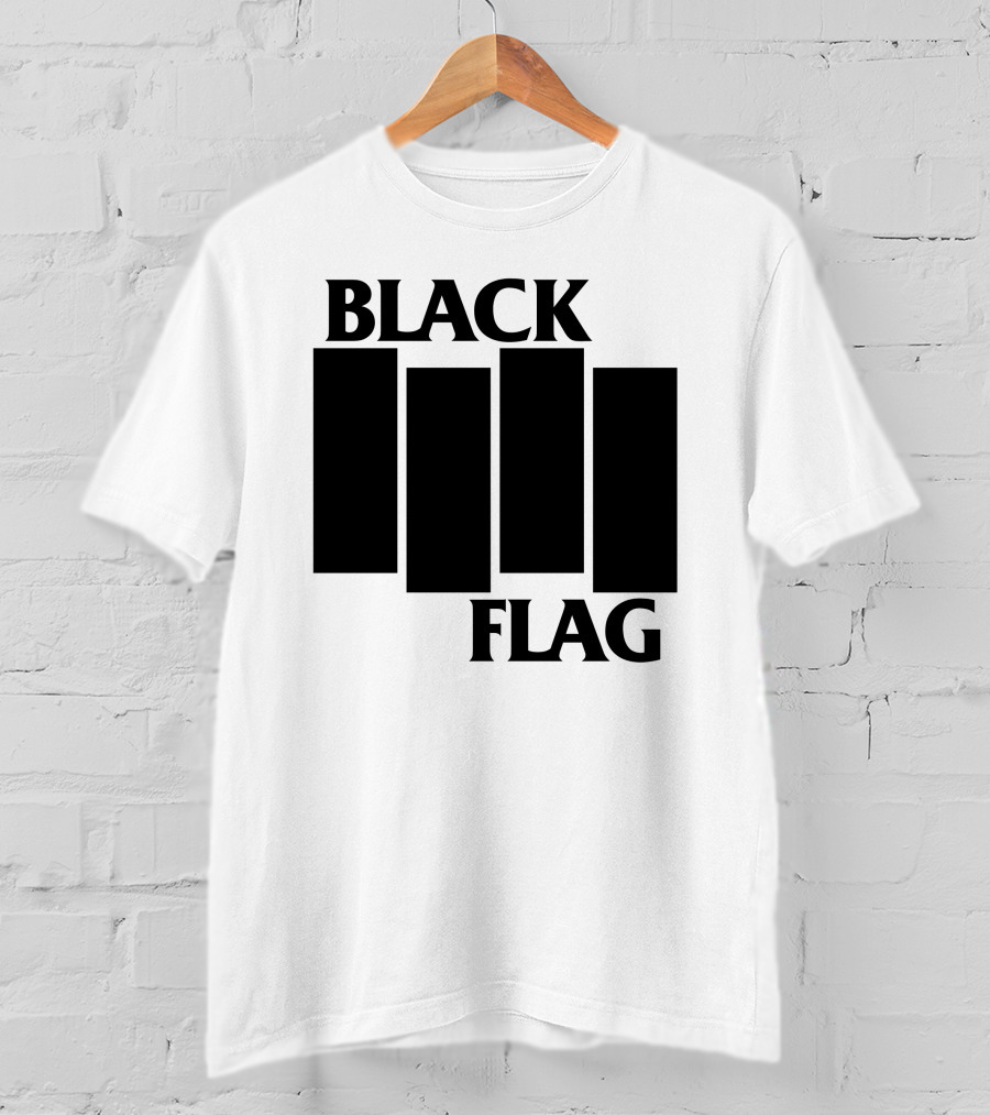 Black Flag Band Iconic Bar T-Shirt