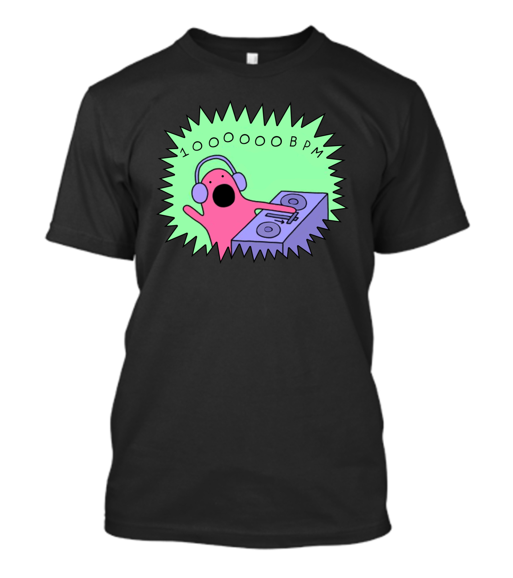 10OOOOBPM DJ Party Music Character T-Shirt