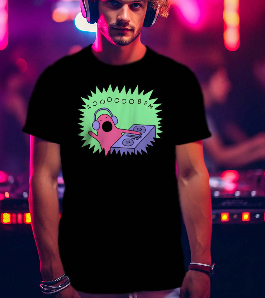 10OOOOBPM DJ Party Music Character T-Shirt